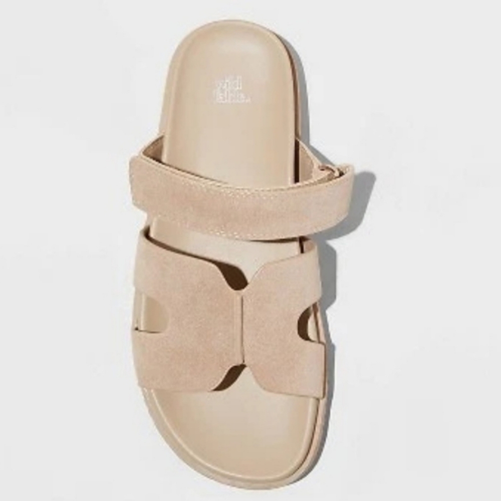 Women's Hayley Slide Sandals - Wild Fable Beige 9 - Picture 2 of 6